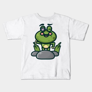 Happy Rock Frog Kids T-Shirt